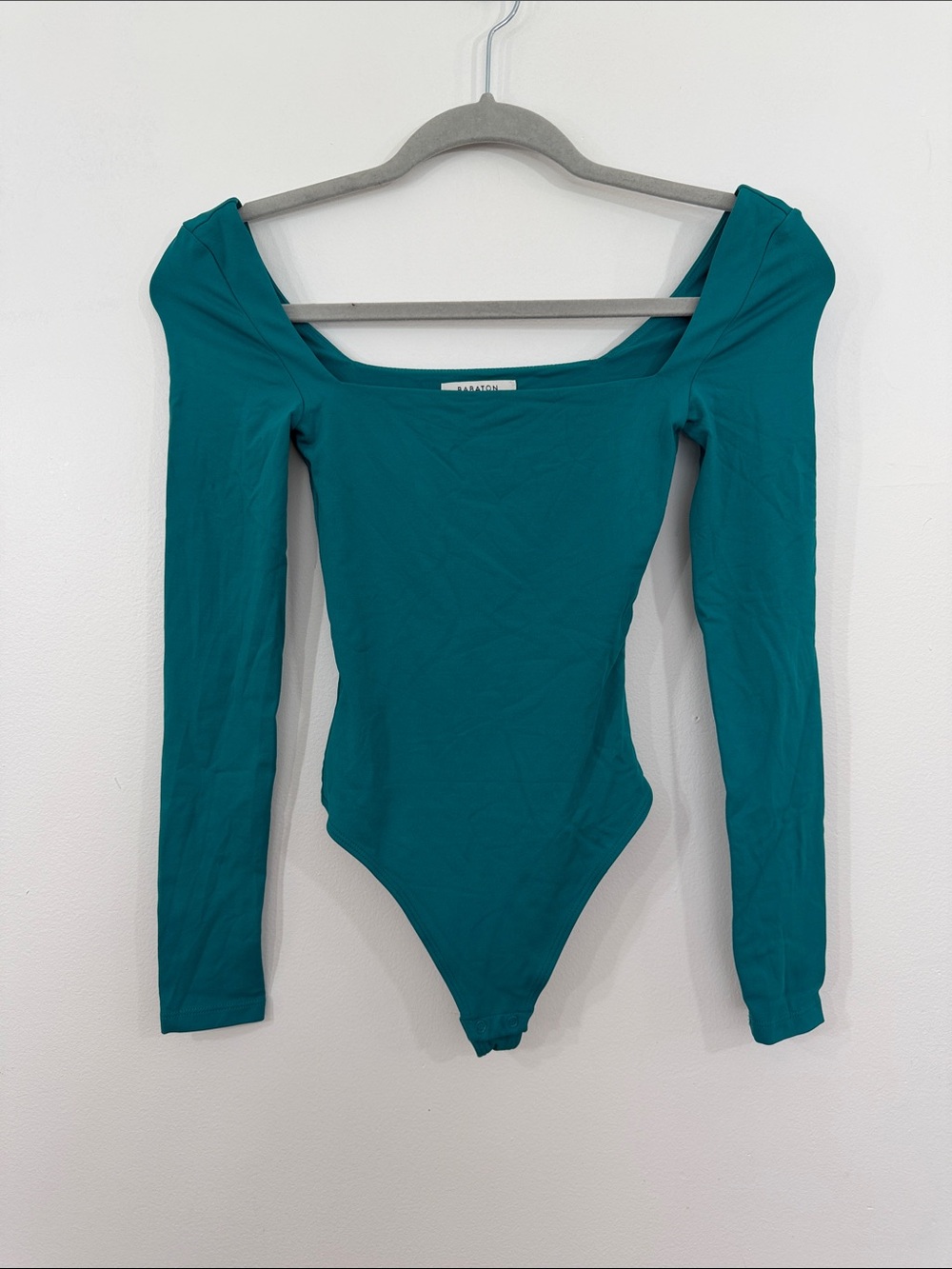 Babaton Double Lined Long Sleeve Thong Bodysuit